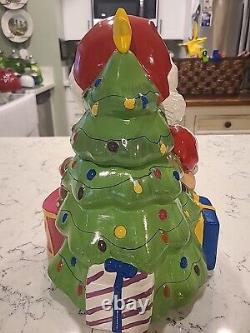 Vintage Peanuts Snoopy and Charlie Brown Christmas Cookie Jar RARE