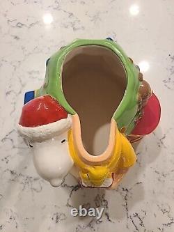 Vintage Peanuts Snoopy and Charlie Brown Christmas Cookie Jar RARE