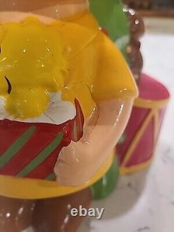 Vintage Peanuts Snoopy and Charlie Brown Christmas Cookie Jar RARE