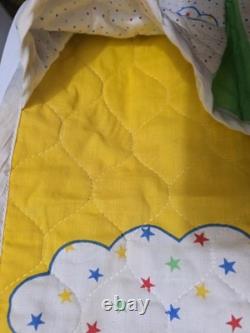 Vintage Quilted Fabric Snoopy Charlie Brown Peanuts Gang Shoe Holder