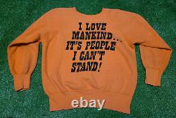 Vintage Rare 1960s Original Peanuts Charlie Brown Linus Sweatshirt Size Large