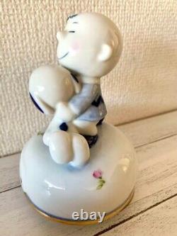 Vintage Snoopy Charlie Brown Figurine Pottery Music Box Broken Object