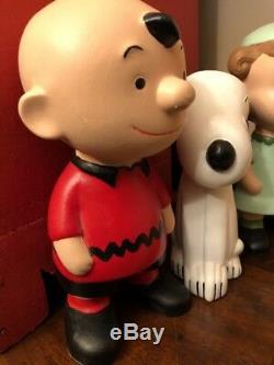 Vintage Snoopy Charlie Brown Lucy Peanuts Gang Ceramic Painted Figurines