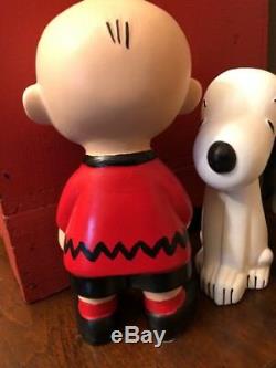 Vintage Snoopy Charlie Brown Lucy Peanuts Gang Ceramic Painted Figurines