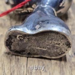 Vintage Snoopy Dog 1958 Sterling Silver Christmas Ornament Pendant Charlie Brown
