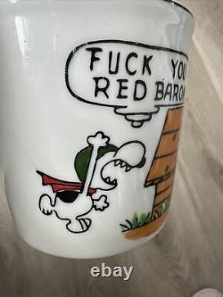 Vintage Snoopy Mug F You Red Baron contains explicit Content