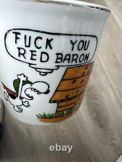 Vintage Snoopy Mug F You Red Baron contains explicit Content