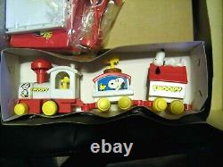 Vintage Snoopy Wind Up Train Set New In Original Packaging Circa 1965