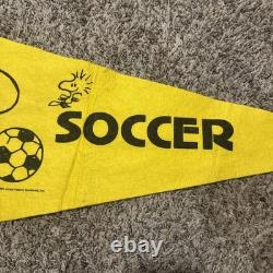 Vintage Soccer Banner Felt 1965 Shulz Snoopy Charlie Brown
