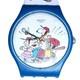 Vintage Swatch Peanuts Snoopy Baseball Watch Blue White Charlie Brown 34mm