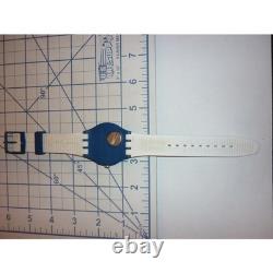 Vintage Swatch Peanuts Snoopy Baseball Watch Blue White Charlie Brown 34mm