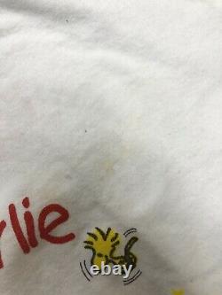 Vintage T Shirt Cosmic Charlie How Do You Do Snoopy Anvil White Charlie Brown