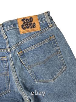 Vintage TOO CUTE Snoopy & Charlie Brown Denim Jeans 28x31 Levi's Peanuts RARE