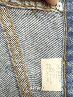 Vintage TOO CUTE Snoopy & Charlie Brown Denim Jeans 28x31 Levi's Peanuts RARE