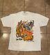 Vintage Tony Stewart Charlie Brown Snoopy Peanuts All Over Nascar T-shirt Size L