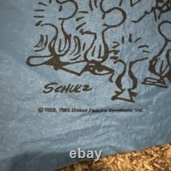 Vitnage Snoopy 1965 Felt Banner Shulz Charlie Brown