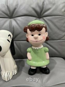 Vtg 1969 Group 3 Ceramic Peanuts Characters Charlie Brown Snoopy Lucy Figurines