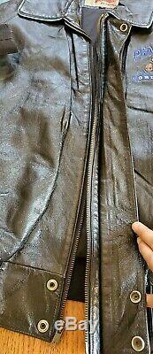 Vtg American Toons PEANUTS By Excelled Charlie Brown Snoopy Leather Jacket Large