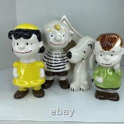 Vtg PEANUTS SNOOPY ATLANTIC MOLD STYLE CERAMIC FIGURES CHARLIE BROWN LUCY LINUS