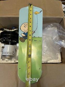 Vtg Peanuts Sports Fan Ceiling Fan Light Kit 42 four blade Snoopy Charlie Brown