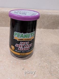 Welch's Concord Grape Jelly Peanuts Snoopy Charlie Brown Lucy Sealed With Lids