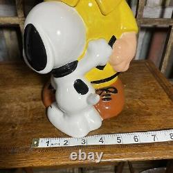 Westland Giftware Charlie Brown and Snoopy Ceramic Cookie Jar 13.5 Inches Tall
