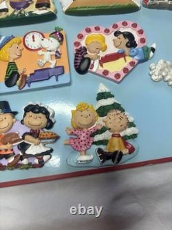 Willabee & Ward Peanuts Magnet Collection Board Snoopy Charlie Brown 23 Magnets