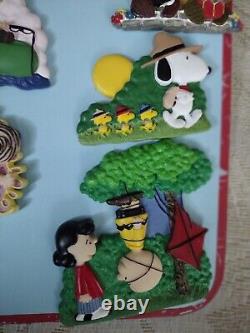 Willabee & Ward Peanuts Magnet Collection Board Snoopy Charlie Brown 23 Magnets