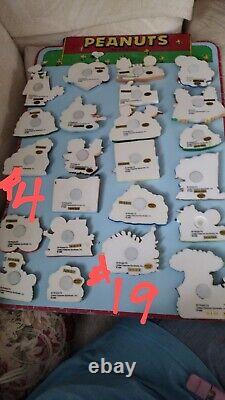 Willabee & Ward Peanuts Magnet Collection Board Snoopy Charlie Brown 23 Magnets