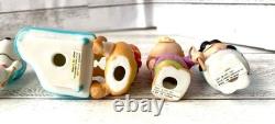 Willitts Peanuts Nativity Snoopy Charlie Brown Ceramic Figures 2-2.4in 1990 Set