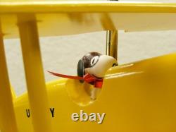 Wooden N3N Biplane Table Lamp Peanuts Charlie Brown Snoopy Flying Ace Red Baron