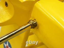 Wooden N3N Biplane Table Lamp Peanuts Charlie Brown Snoopy Flying Ace Red Baron