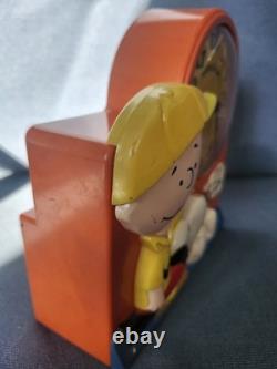 Working 1974 Charlie Brown/Snoopy Janex Talking Alarm Clock. Hey Snoopy, WakeUp