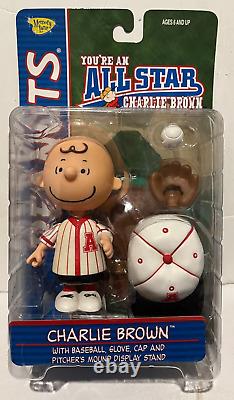 You're An All Star Charlie Brown Deluxe Box + 6 Figure Set Snoopy Linus Lucy