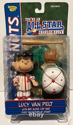 You're An All Star Charlie Brown Deluxe Box + 6 Figure Set Snoopy Linus Lucy