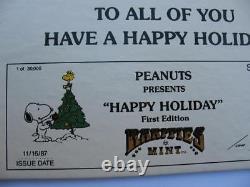 1 oz. 999 Argent Noël Peanuts Gang Charlie Brown, Snoopy, Lucy, Pièce+or