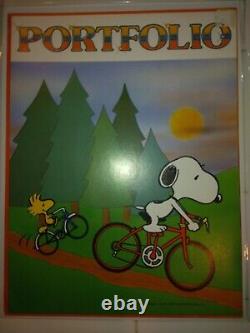 (12) Dossiers d'école à 2 poches Peanuts Charlie Brown Snoopy vintage sans doublons