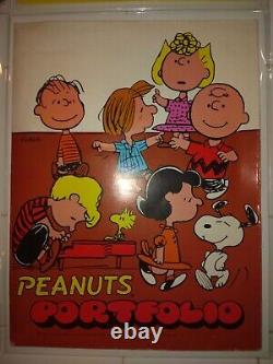 (12) Dossiers d'école à 2 poches Peanuts Charlie Brown Snoopy vintage sans doublons