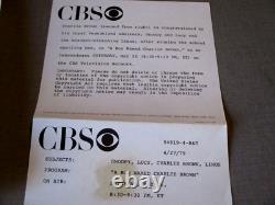 12- Org- Peanuts Schulz- Promo Photos de la Première de l'Émission de Télévision CBS - Charlie Brown Snoopy