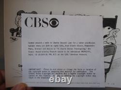 12- Org- Peanuts Schulz- Promo Photos de la Première de l'Émission de Télévision CBS - Charlie Brown Snoopy