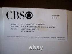 12- Org- Peanuts Schulz- Promo Photos de la Première de l'Émission de Télévision CBS - Charlie Brown Snoopy