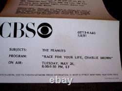 12- Org- Peanuts Schulz- Promo Photos de la Première de l'Émission de Télévision CBS - Charlie Brown Snoopy