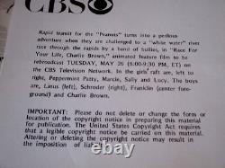 12- Org- Peanuts Schulz- Promo Photos de la Première de l'Émission de Télévision CBS - Charlie Brown Snoopy