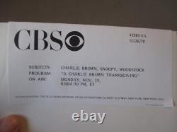 12- Org- Peanuts Schulz- Promo Photos de la Première de l'Émission de Télévision CBS - Charlie Brown Snoopy