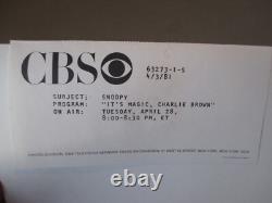 12- Org- Peanuts Schulz- Promo Photos de la Première de l'Émission de Télévision CBS - Charlie Brown Snoopy