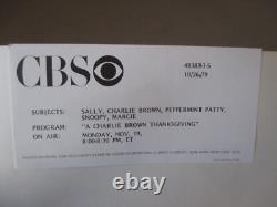 12- Org- Peanuts Schulz- Promo Photos de la Première de l'Émission de Télévision CBS - Charlie Brown Snoopy