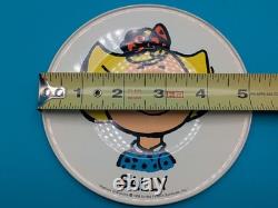 1950-1970 Peanuts Charlie Brown Snoopy – Dînette en tôle avec 4 assiettes, 4 soucoupes et un plateau