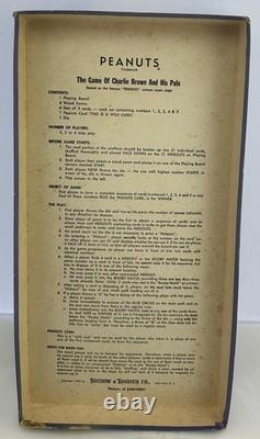 1959 Peanuts Le Jeu de Charlie Brown et ses Amis Jeu par S & R Complet Bon