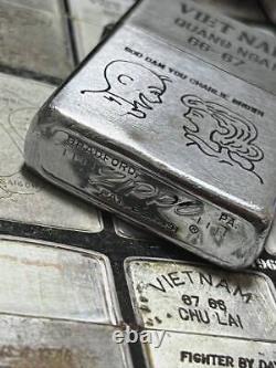 1966 Zippo vietnamien Charlie Brown Snoopy Période militaire vintage