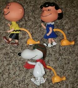 1968 Mattel Liddle Kiddles Snoopy, Lucy & Charlie Brown Set Skediddlers Vintage